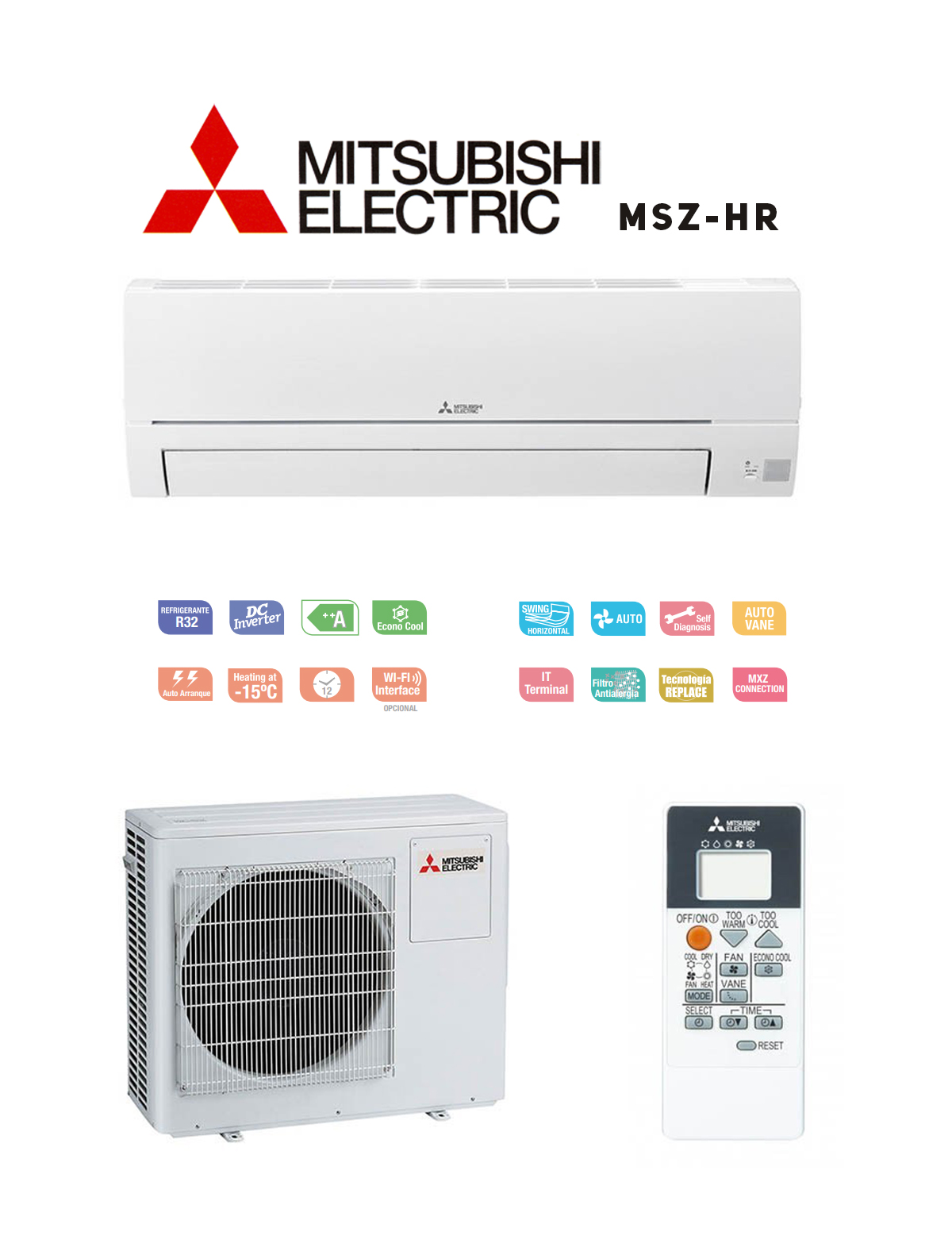 aire acondicionado Mitsubishi MSZ-HR25VF 2.5 kW